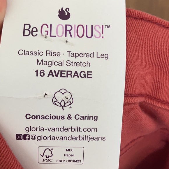 Relist1/27Gloria Vanderbilt Amanda jean classic rise tapered leg magical stretch - Picture 4 of 17